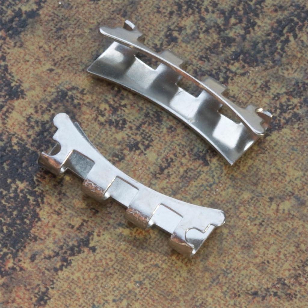 7 SOLD! NSA bracelet steel curved 18mm ends fit 7-row link NSA band Swiss NOS