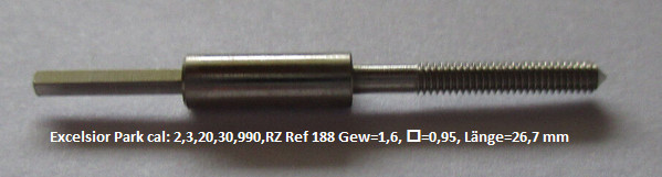 Aufzugwelle nach Hersteller+Kaliber winding stem Aufzugwellen