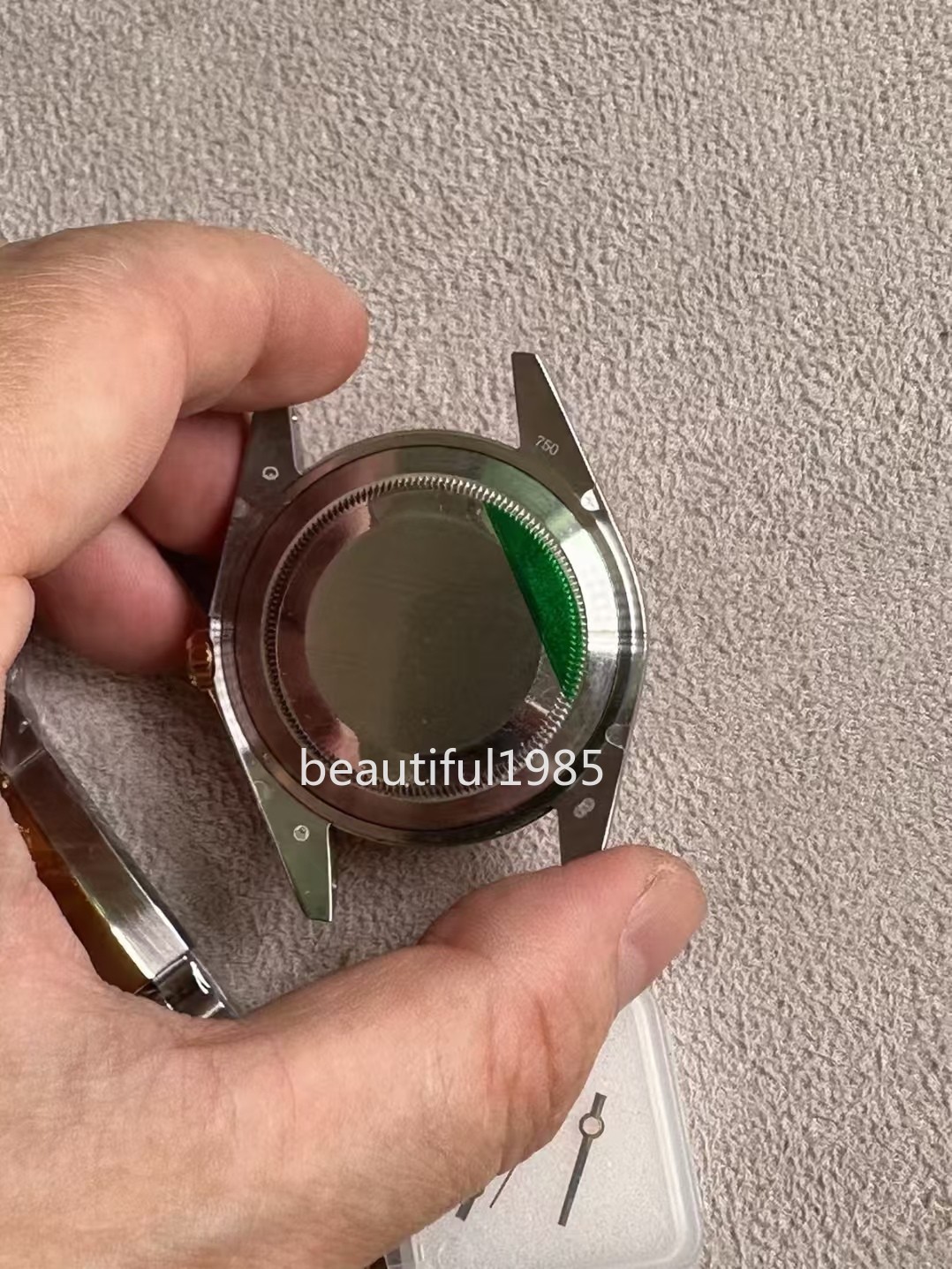 DIY Watch Part Kit for Datejust 2824 41mm Two tone Case+Dial+Hands+Steel Strap