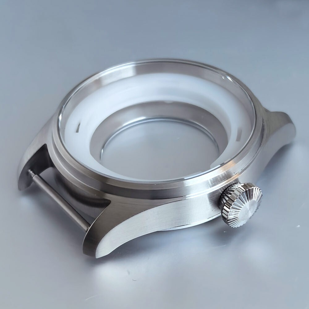 43mm 200m Waterproof Sapphire Glass Pilot Watch Case For NH35 NH36 ETA2824 Move