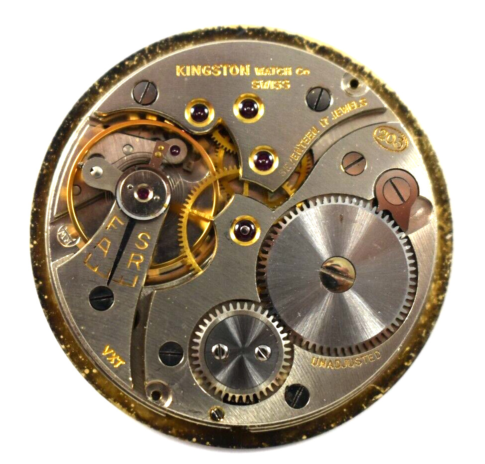 Vintage Swiss Made Kingston 12s 17J 203 Wrist Watch Movement lot.qg