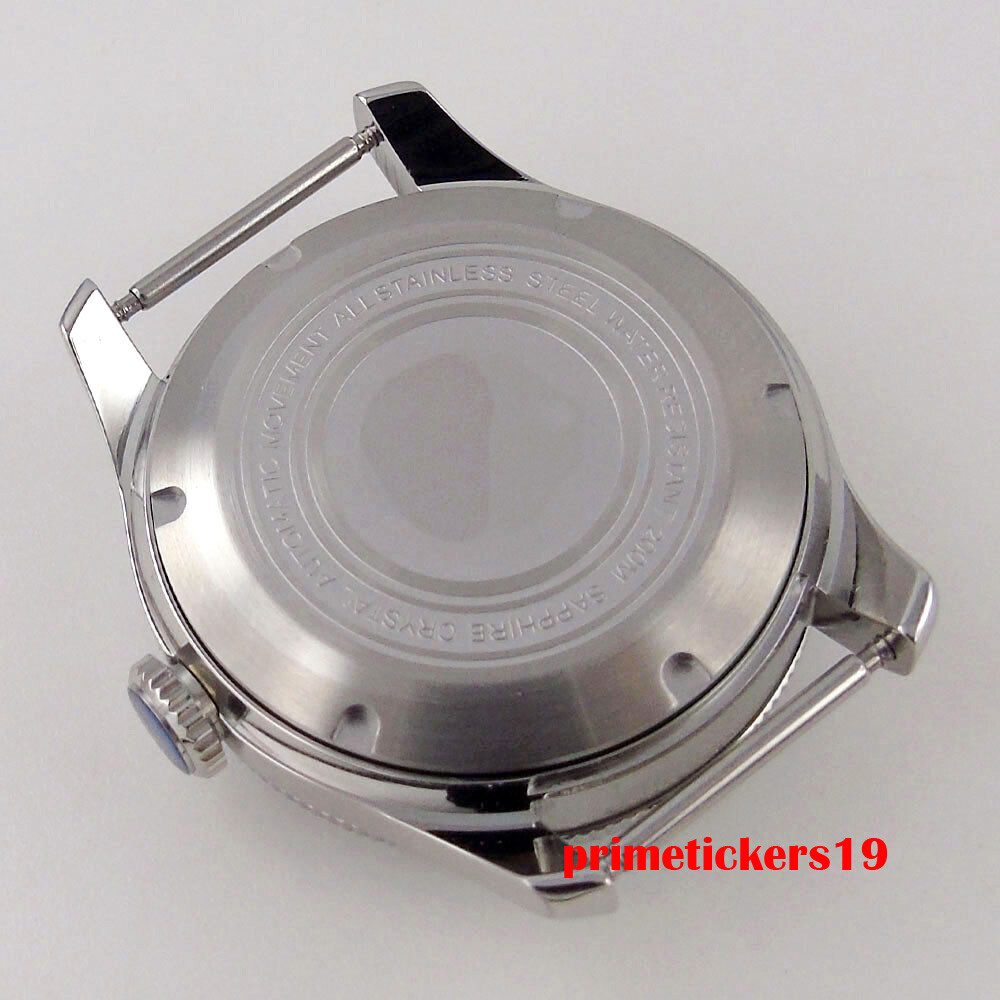 120 Clicks Double Domed Sapphire 20bar 40mm Watch Case Bracelet Fit NH35 PT5000