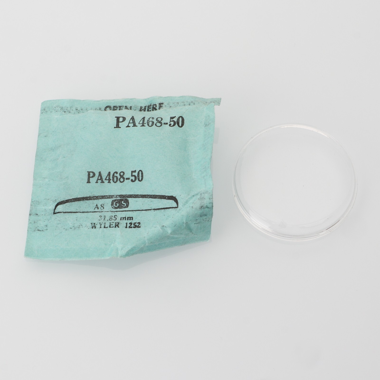 G-S Acrylic Watch Crystal PA468-50 For Wyler 1252 – 31.85mm Watchmakers (PA1D8)