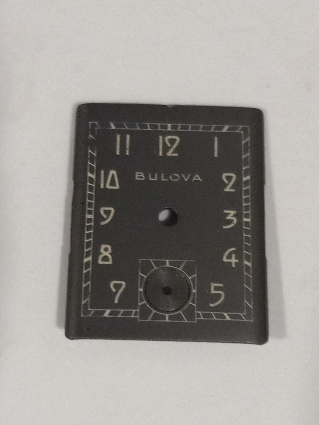 Vintage WW2 WWII Bulova Black Military Wrist Watch Dial