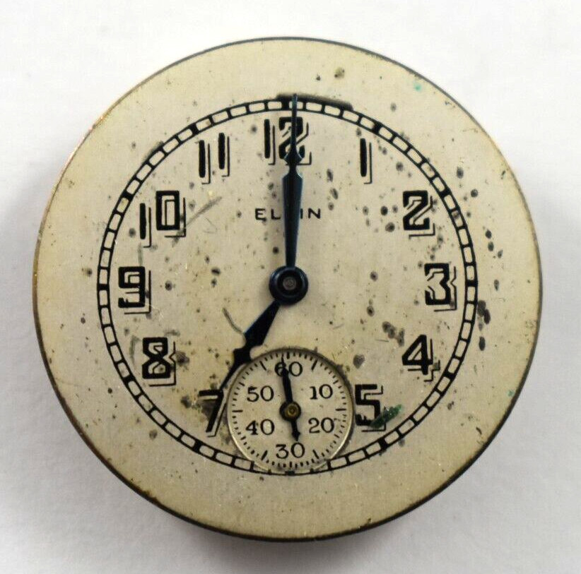 Vintage Elgin Manual Wind 430 6/0s 7J Hunting Watch Movement lot.wk