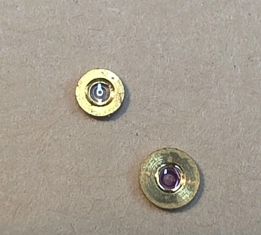 Set Of NOS Illinois 18s Pocket Watch Hole 14 Upper & Lower Balance Jewels Parts
