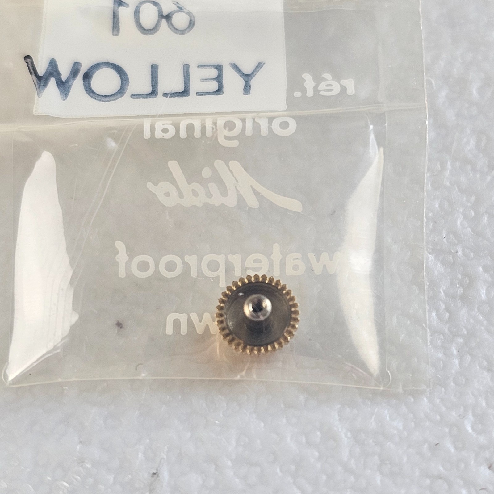 Original Mido Waterproof Crown Ref. 601 Yellow Gold Tone NOS Vintage Watch Part