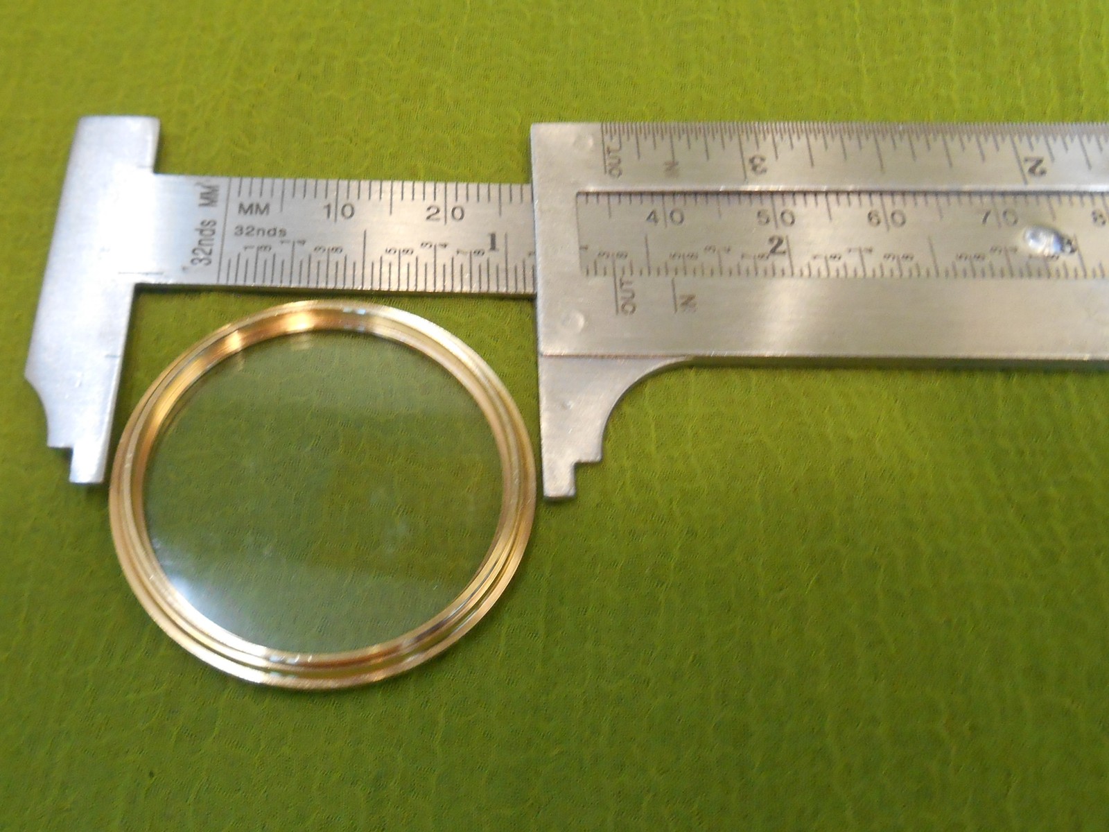 NOS Seiko 7T32-6A50 Case Back, Bezel Crystal Gasket Gold Wrist Watch Body Time
