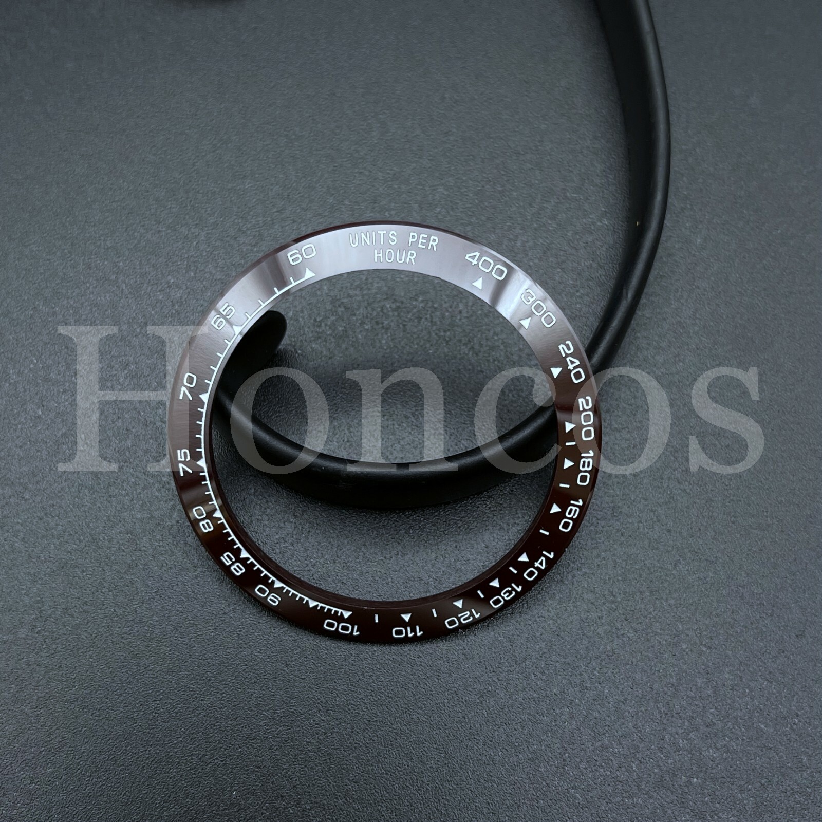 CERAMIC BEZEL FOR ROLEX DAYTONA 16500 16520 116500 116520 BROWN W/WHITE ENGRAVED