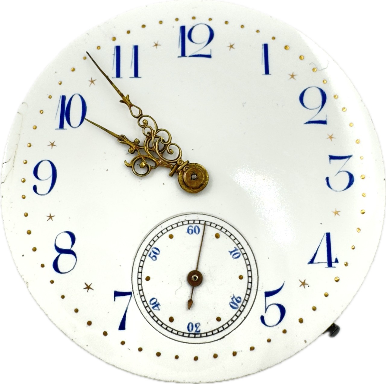 Antique 38mm Unsigned Longines Star Dial 15 Jewel Hunter Pocket Watch Movement