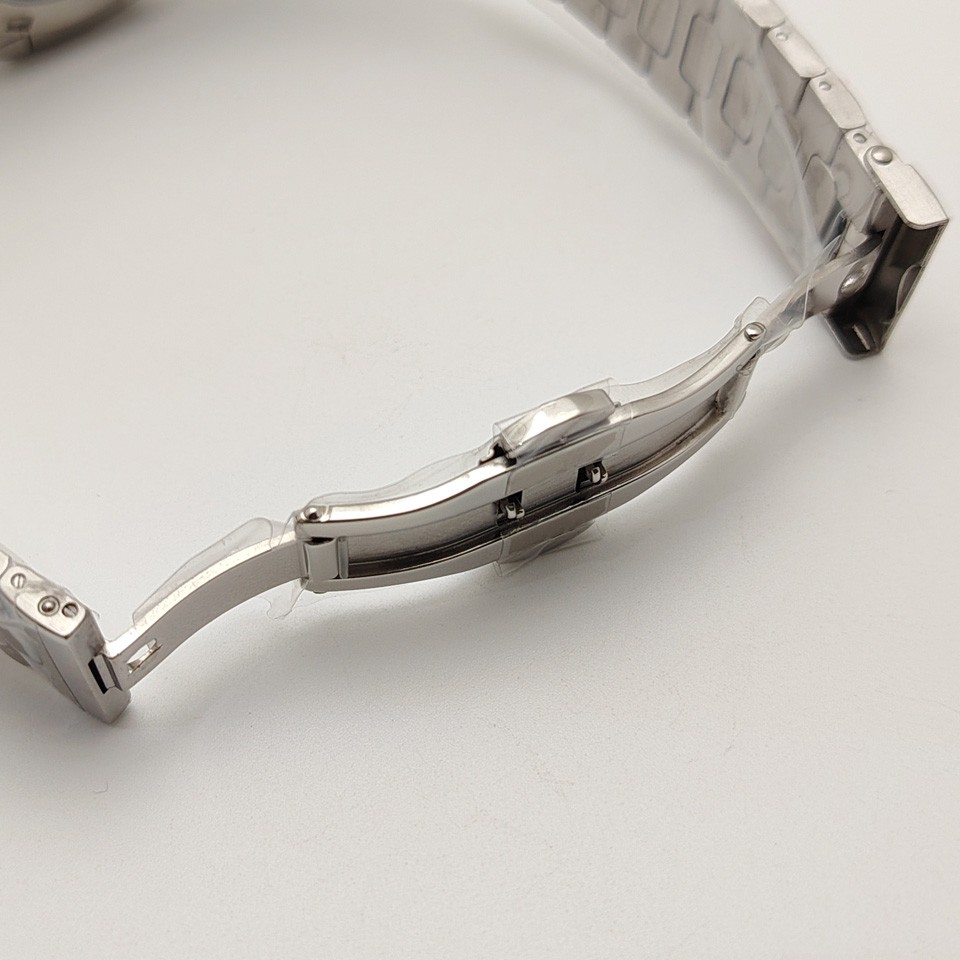41mm Luxury Men Silvery Watch Case and Strap Sapphire for Nh35 Nh36 38 Movement