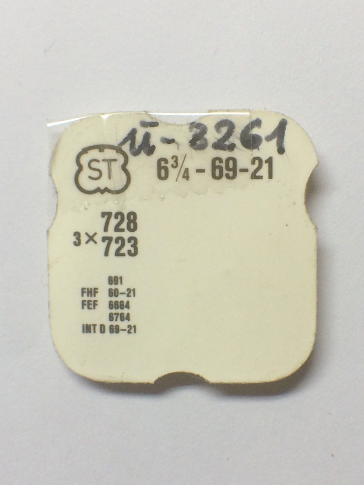 ST 69-21 part # 728 723 Balance Staff NOS Original caliber standard