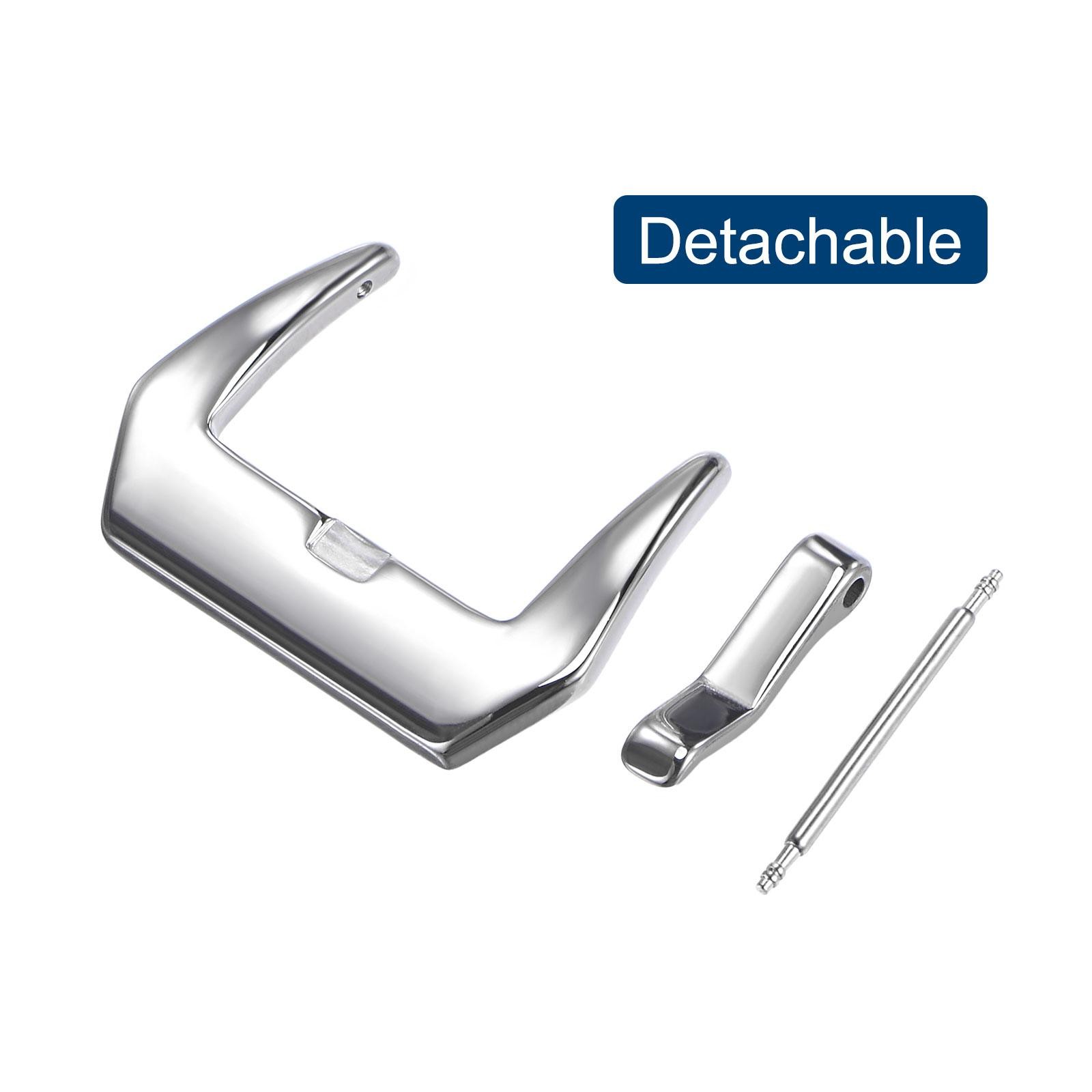 22mm Width SUS304 Frosted Polished Buckle Silver Black with Spring Bar Remover