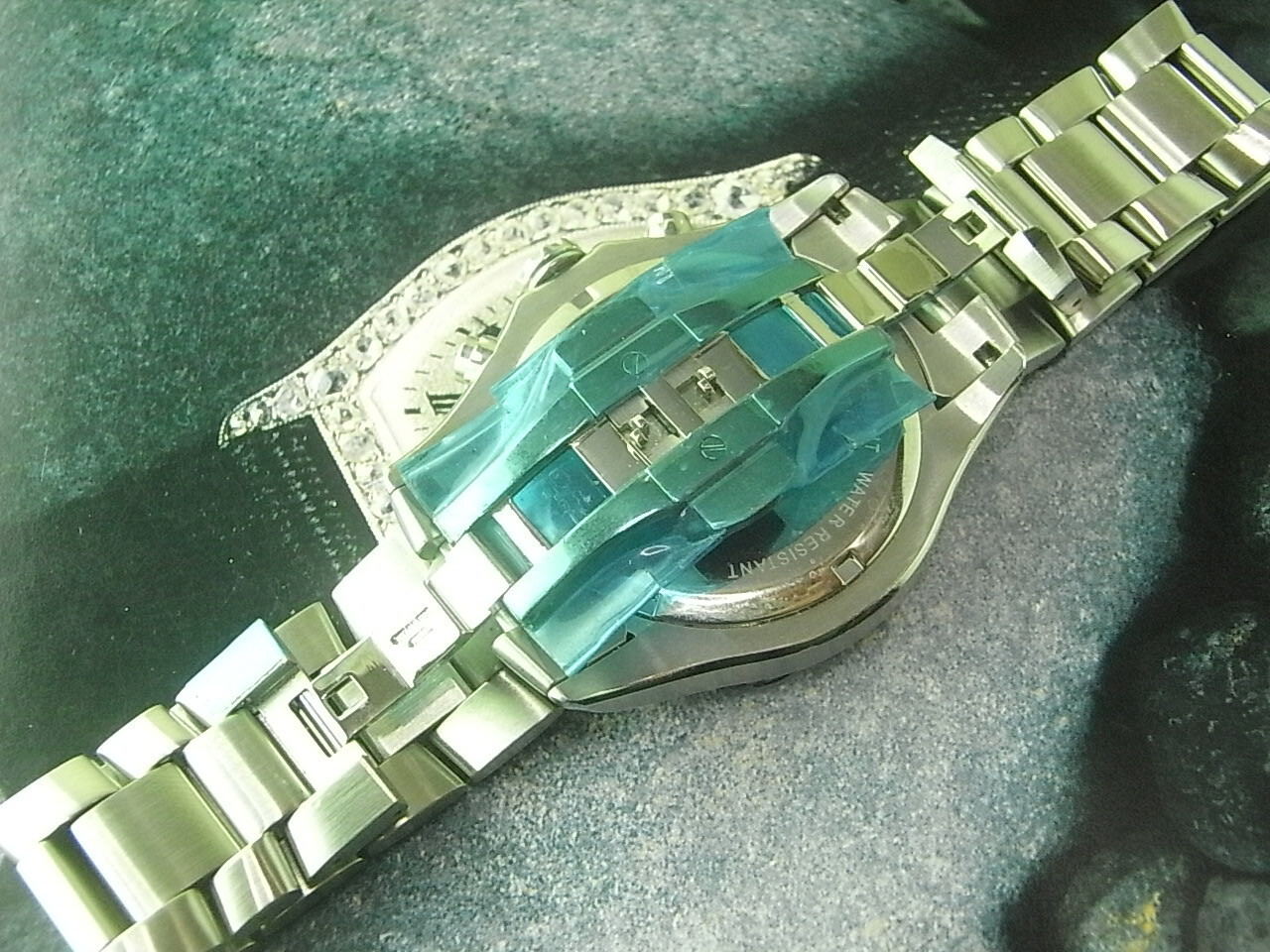 Defective NOS 40MM ESQ BY MOVADO DIVER CASE WITH 22MM SS WATCH BAND BRACELET