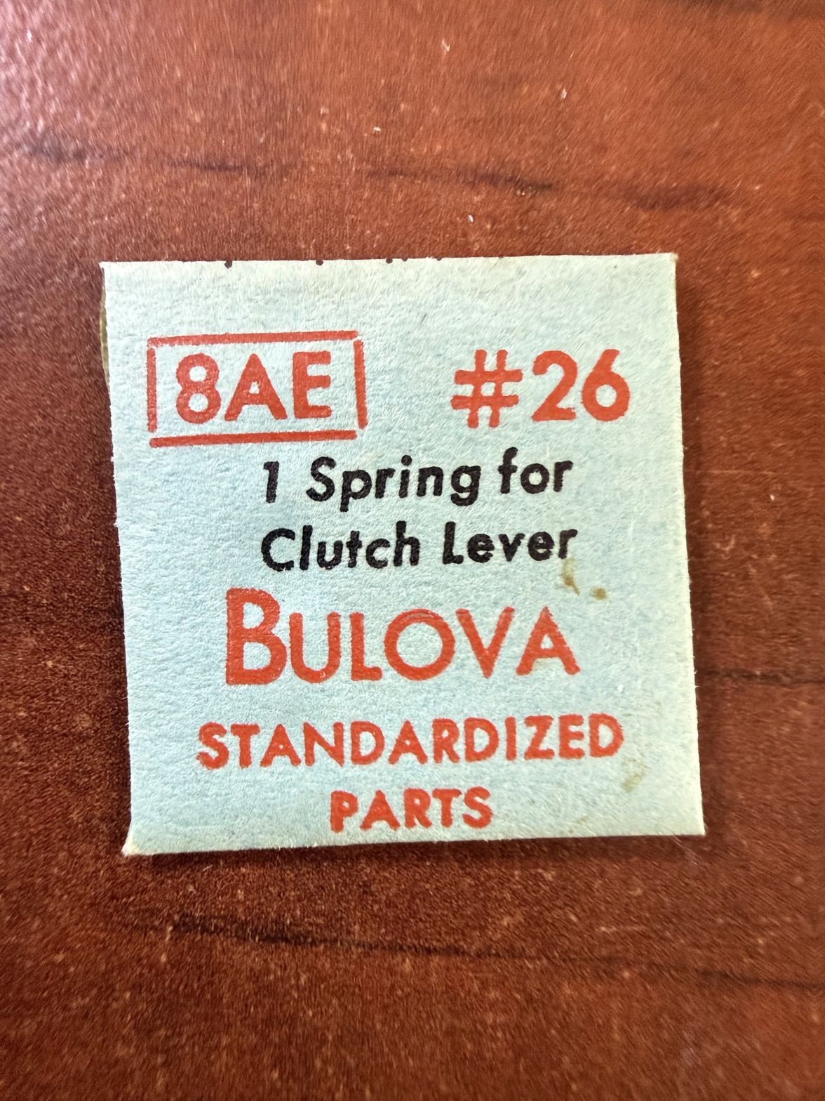 Bulova 8AE Spring For Clutch Lever #26 NOS Genuine Vintage Watch Part NEW