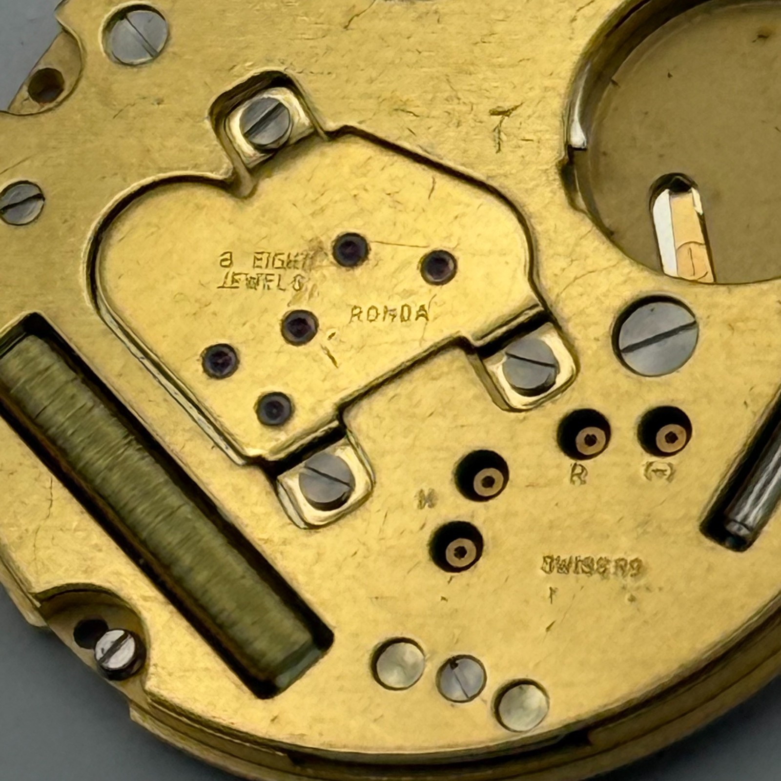 Ronda 1006 Watch Movement Quartz Swiss Date 8 Jewels Vintage Parts Repair 23.9mm