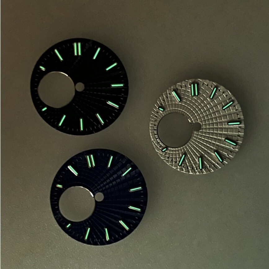 28.5mm NH38 Dial Openworked Dial Green Luminous for NH34/NH38 Movement