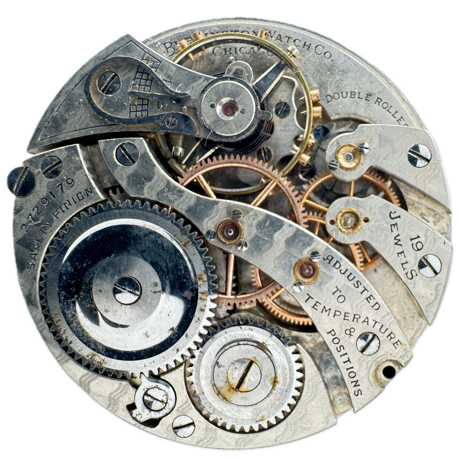 Antique 16s 1915 Burlington Special Illinois Hunter Pocket Watch Movement 106