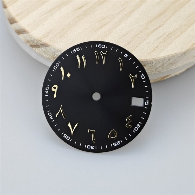 28.5mm Arabic Numeral Watch Dial BGW9 Luminous Fit NH35 NH36