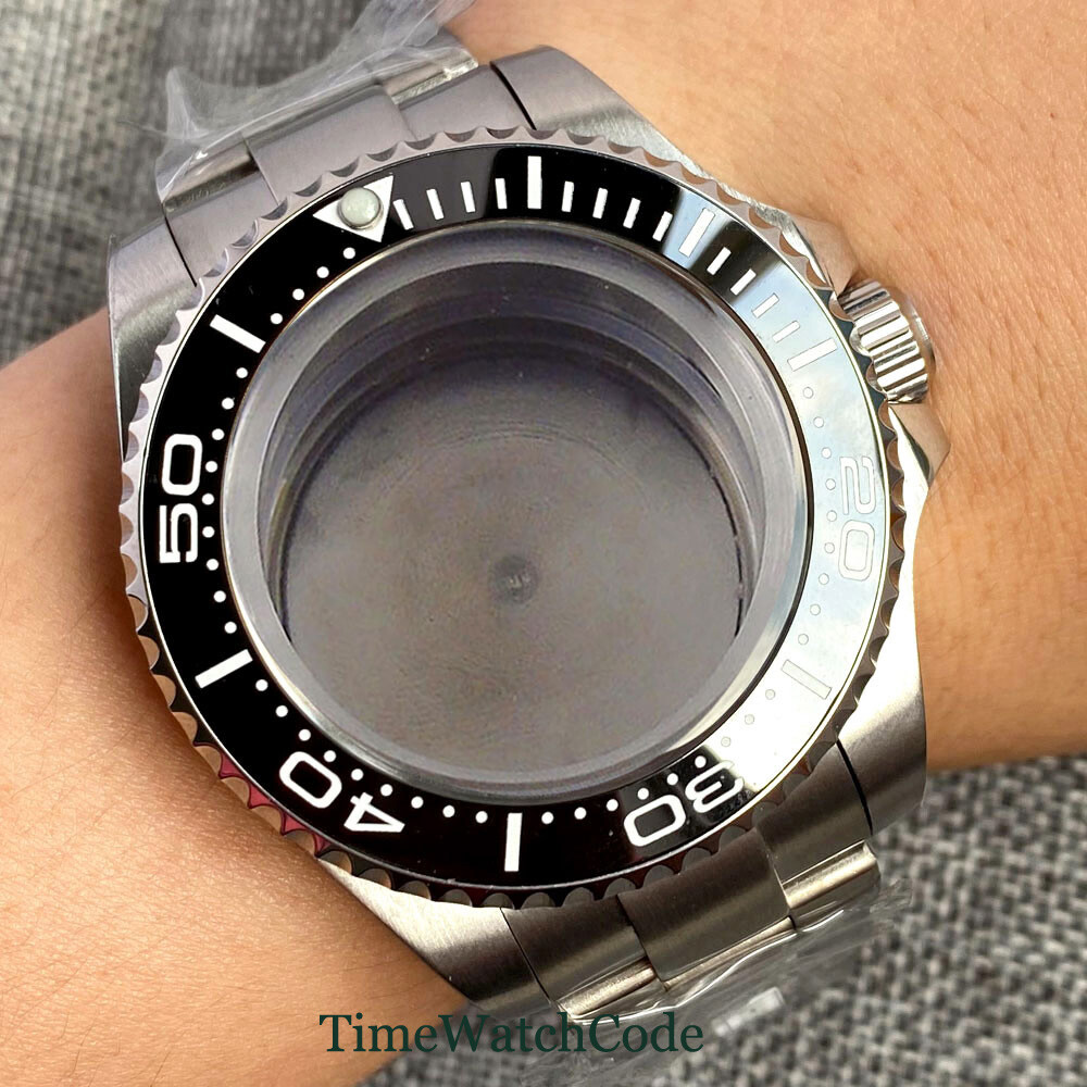 43mm Mens Watch Case Fit Miyota 8215 821A NH35A ETA 2824 2836 PT5000 DG2813 316L