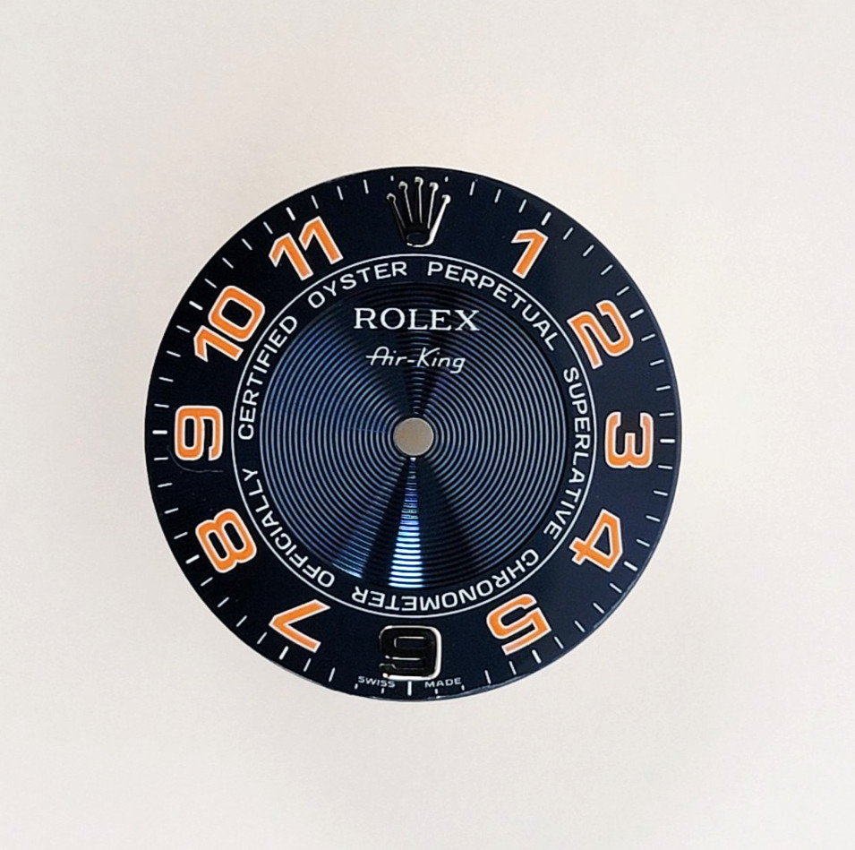 Genuine Rolex Dial Blue Concentric Air-king with Arabic Markers 34mm, 124424
