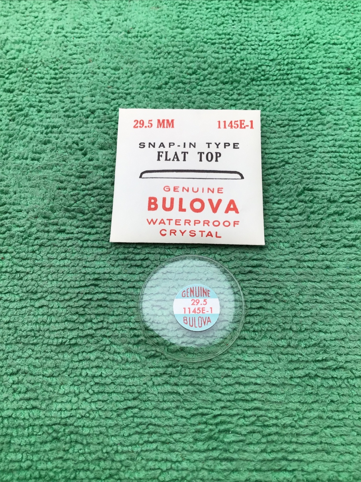 Genuine Bulova Accutron Part # 1145E-1, 29.5 mm Watch Crystal