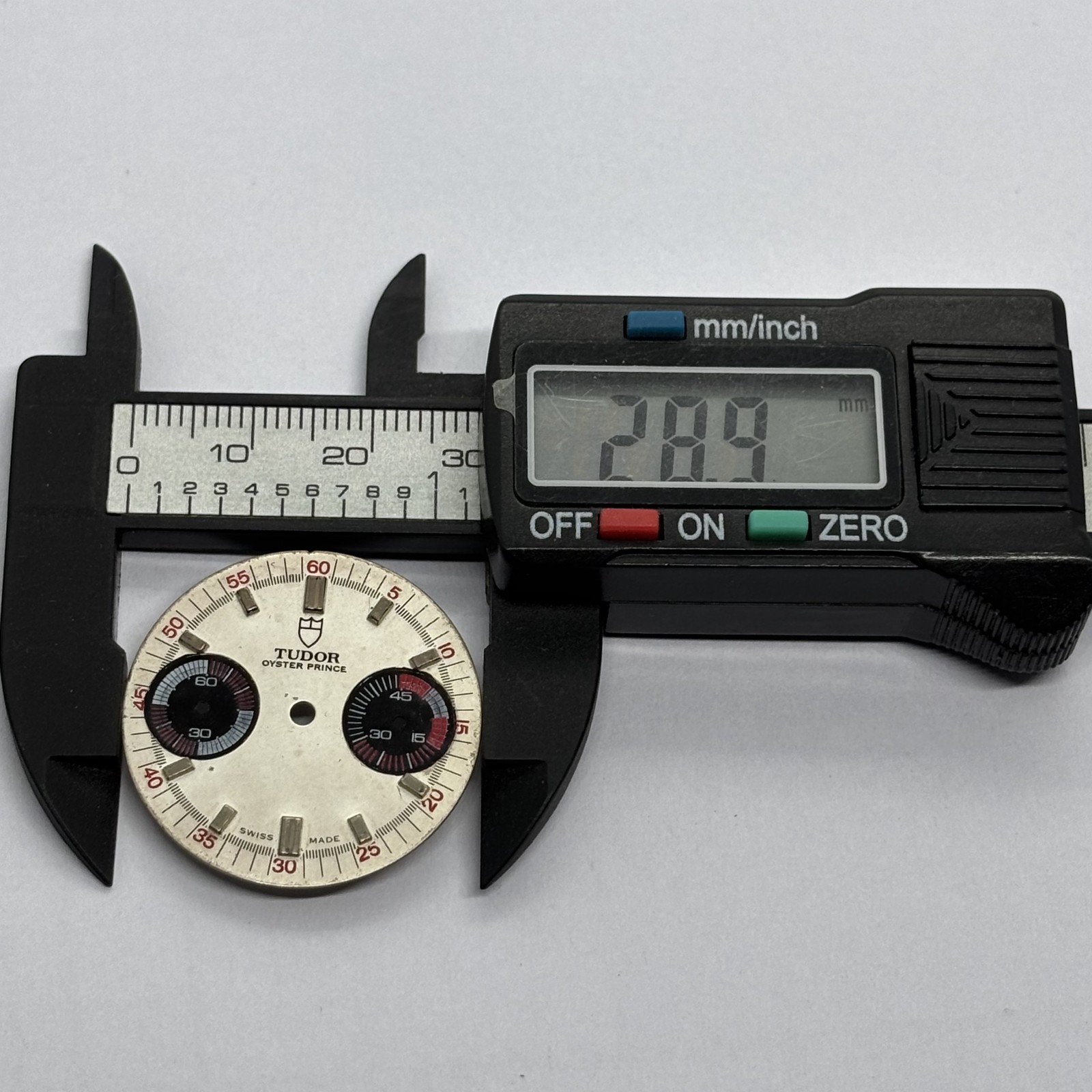 LOT OF 5 VARIOUS BRANDS WATCH DIALS FOR VALJOUX 7733 AND 7734 SOLD AS IS