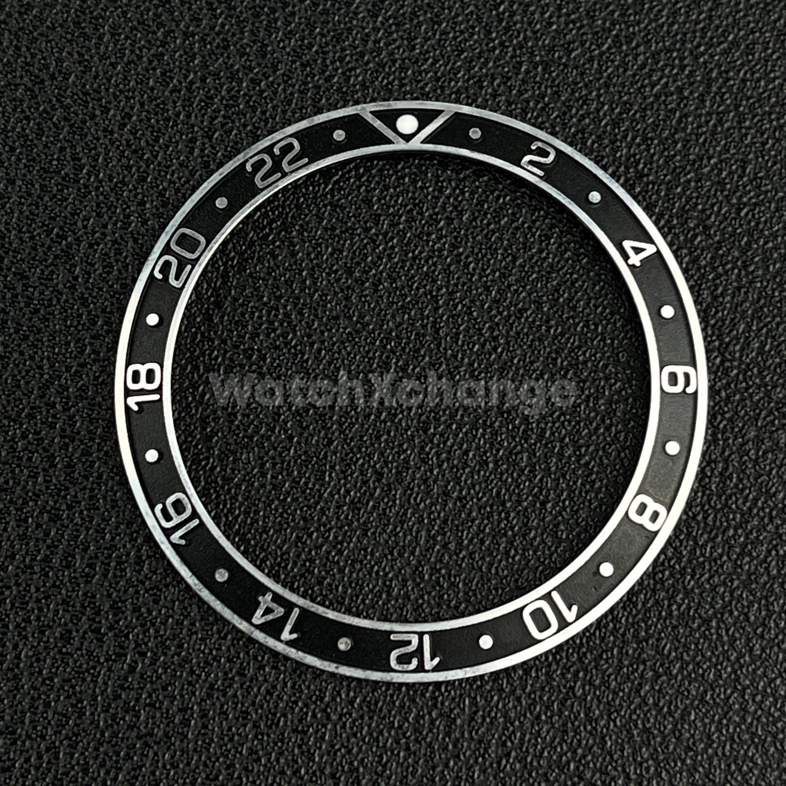 Black & Silver 38mm Sloping Bezel Insert For Watch GMT Seiko Rolex SKX007 SRPD
