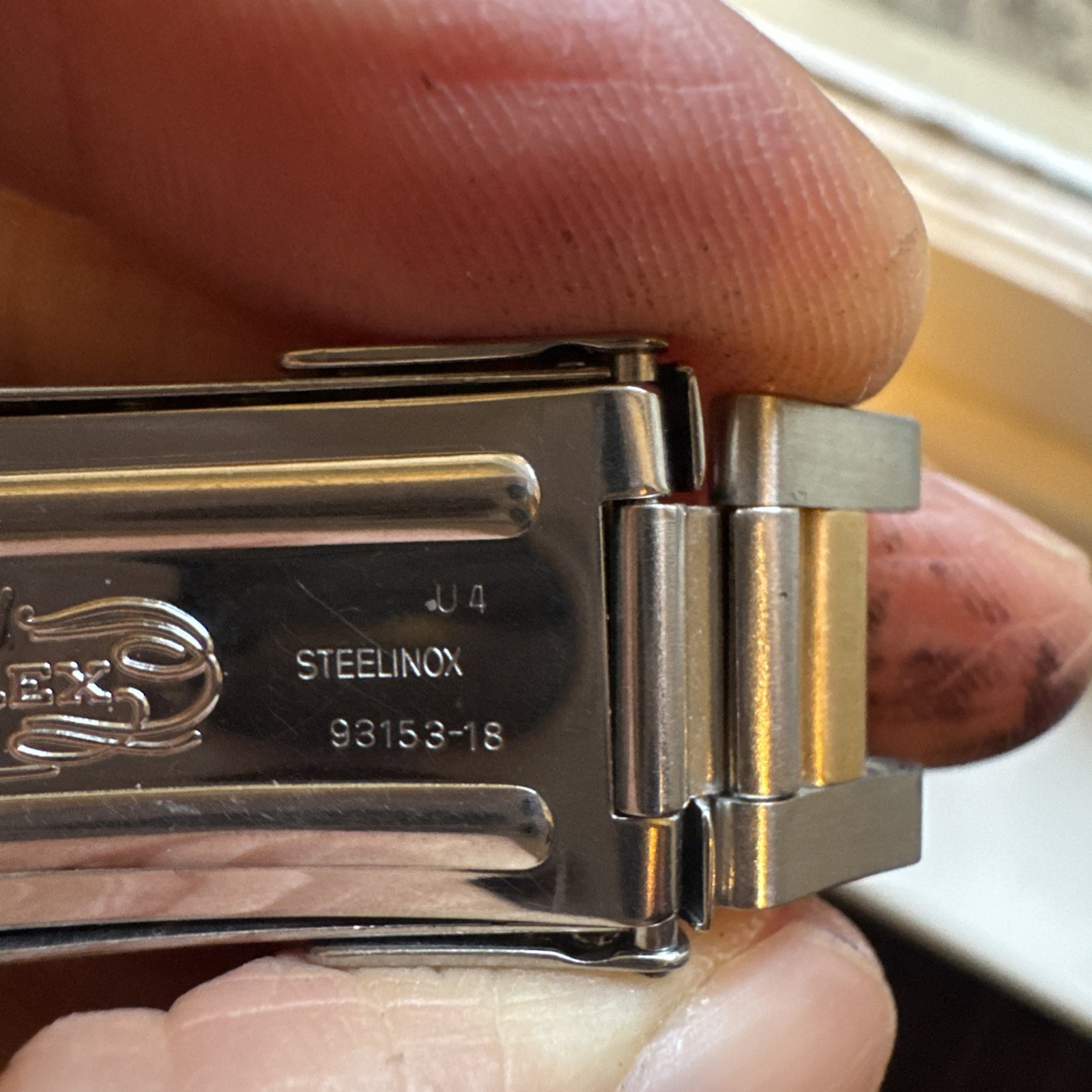 Vintage Rolex 93153-18 16613 16803 Submariner clasp U4 Circa 1988