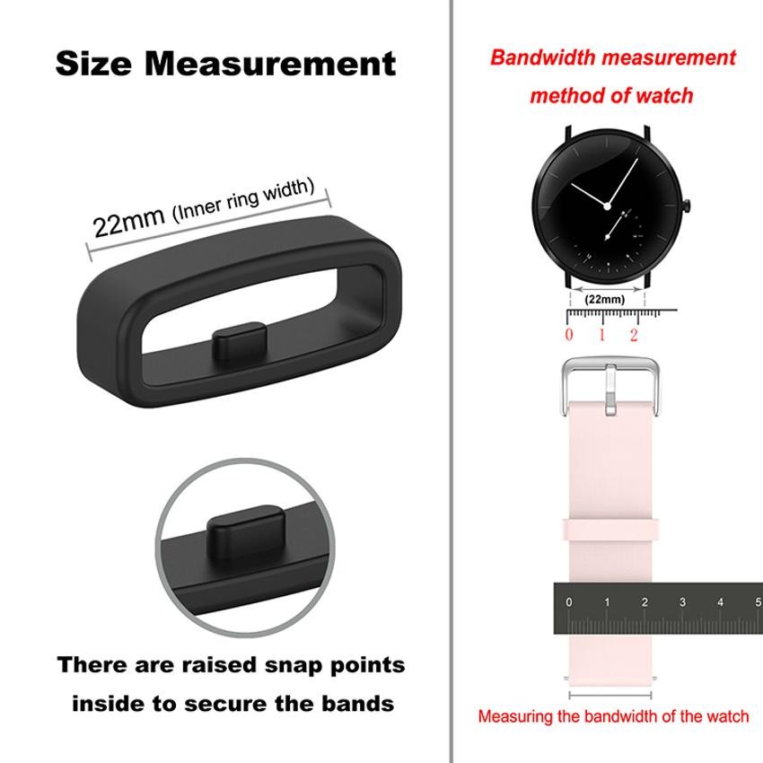 1/5/10Pcs Hoop 18/20/22MM Buckle Loop Rubber Strap Keeper Watch Band Holder