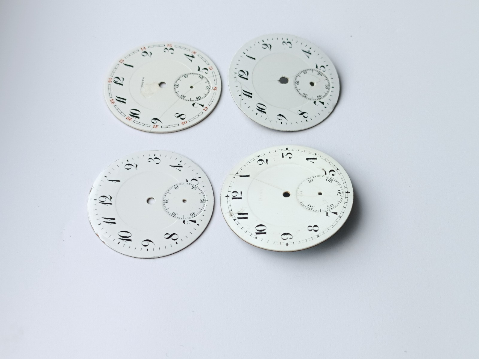 Lot 4 pieces Vintage watch dial DOXA, ZENITH And others Pocket watch dial 1920’s