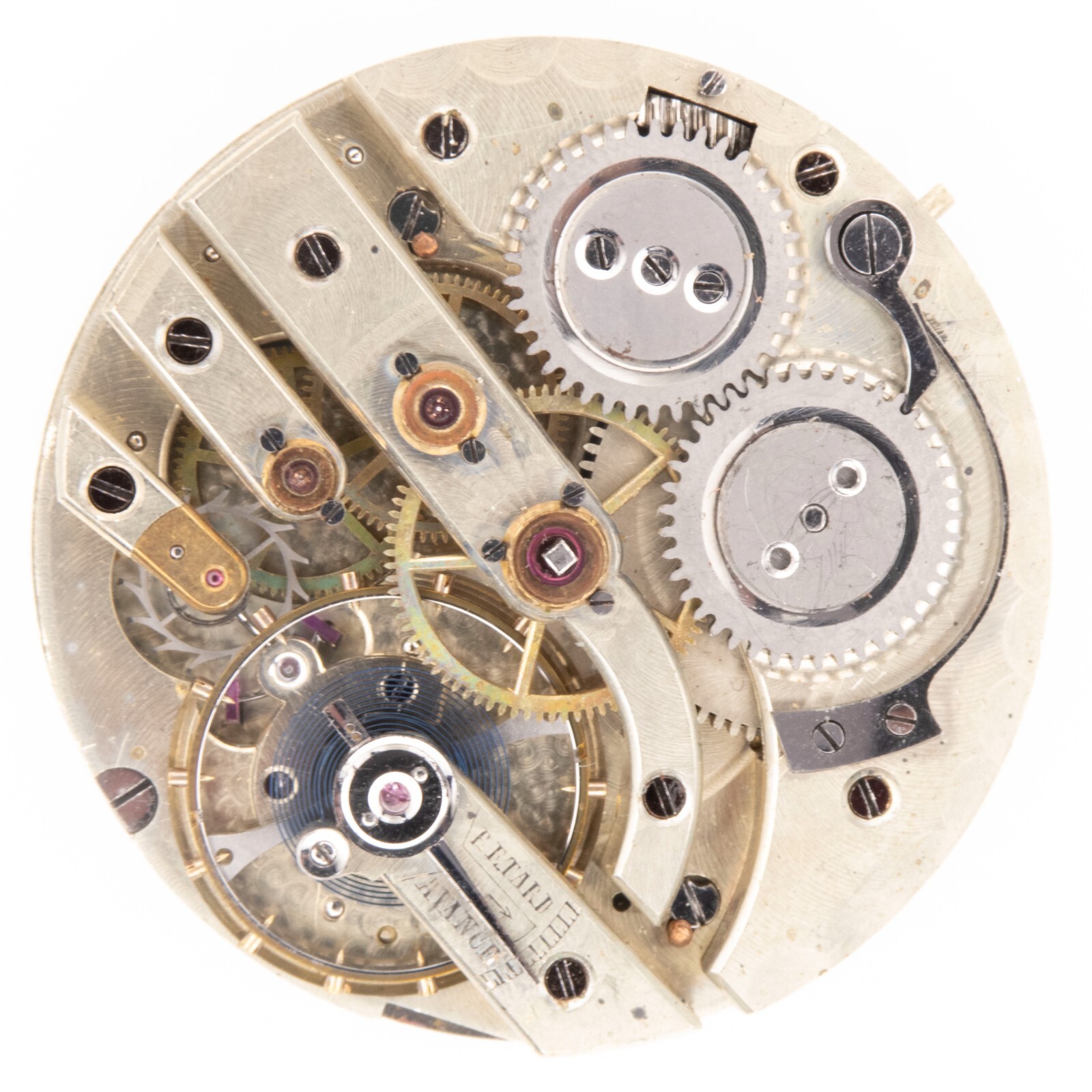 Unsigned 43.2 x 10.2 mm High Grade Swiss Antique Pocket Watch Movement
