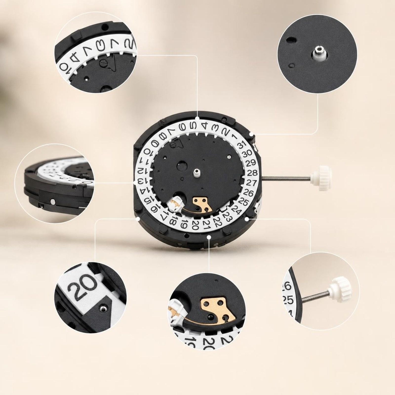 Automatic Watch Movement Assembly Versatile Replacement for PE50 PE90 PE70
