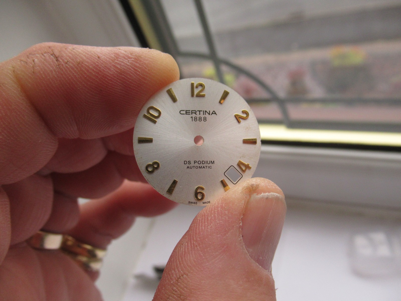 Certina DS Podium Automatic 1888 Date Dial For Spares Parts Repairs 27mm G/Con