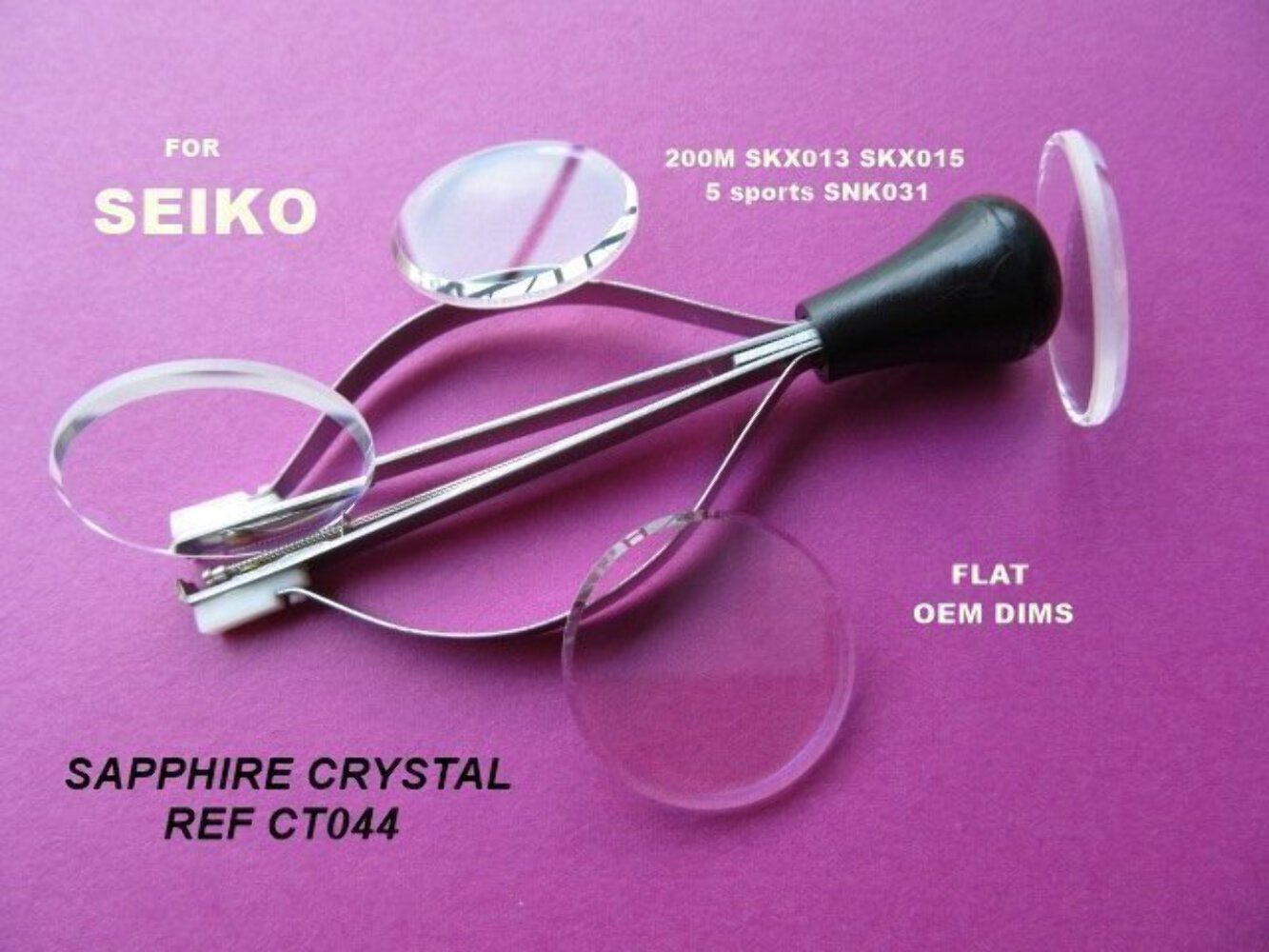 Watch Crystal Only for SKX013 Flat Sapphire Crystal – CT044