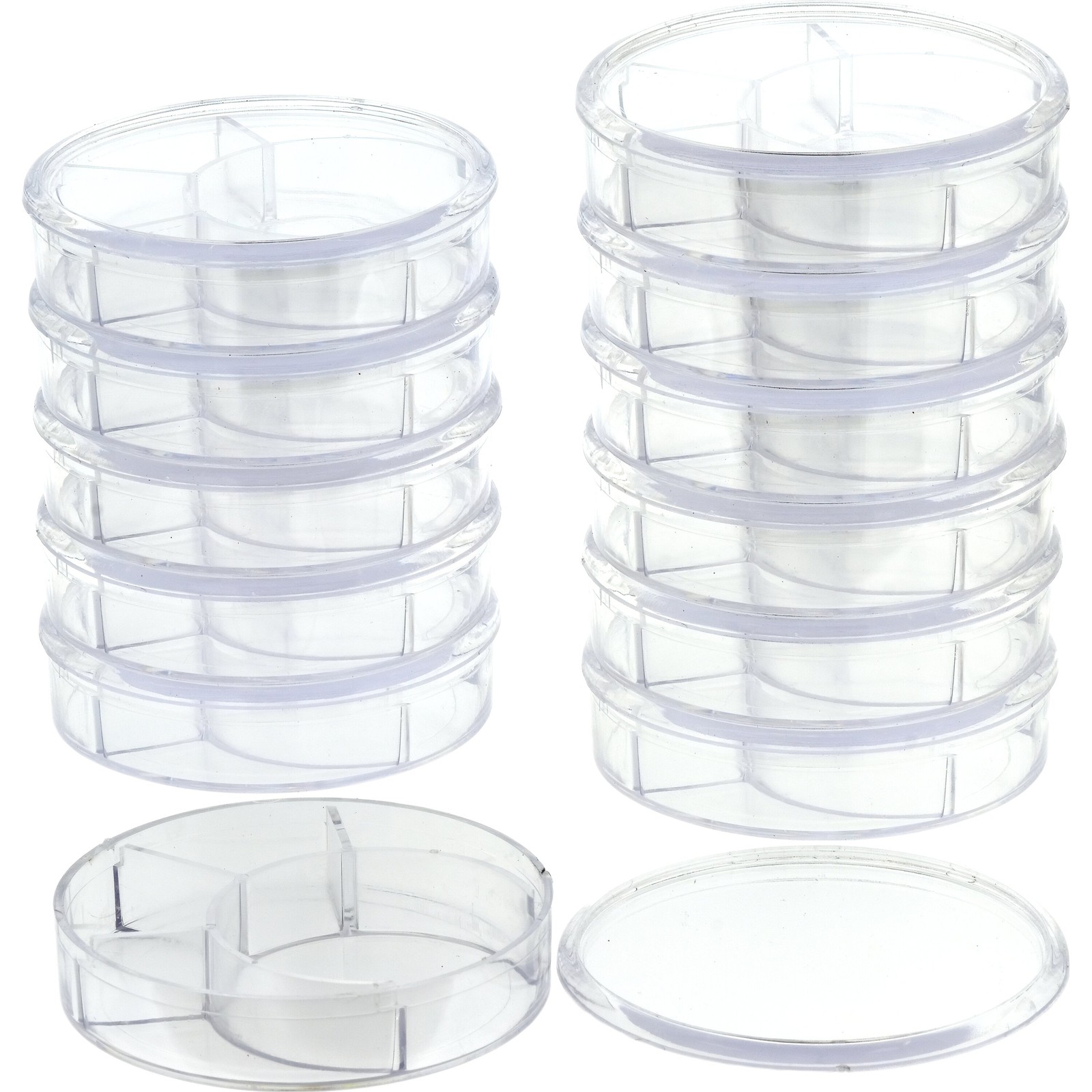 12 Plastic Storage Containers for Beads & Findings