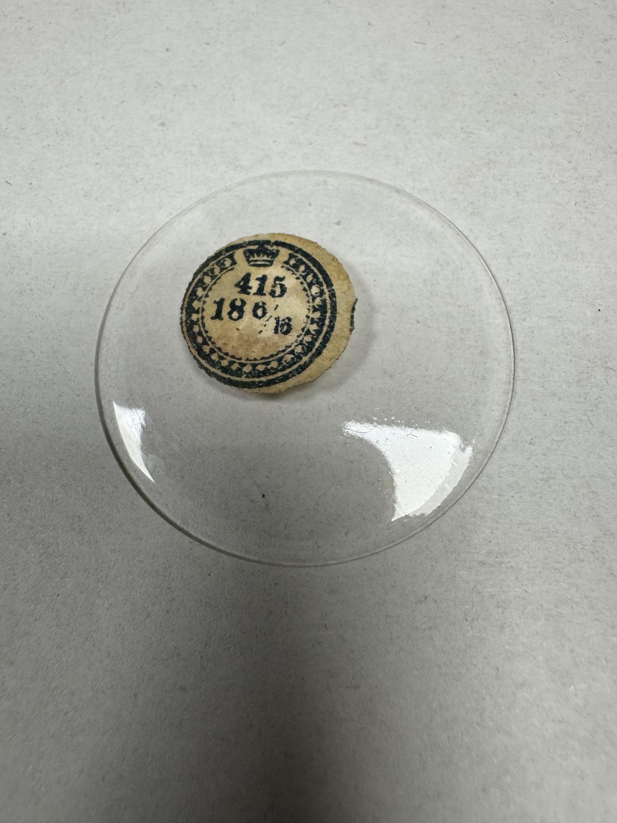 Vintage Round Mineral Pocket Watch Crystal Domed 41.37mm 18 6/16 France Clear