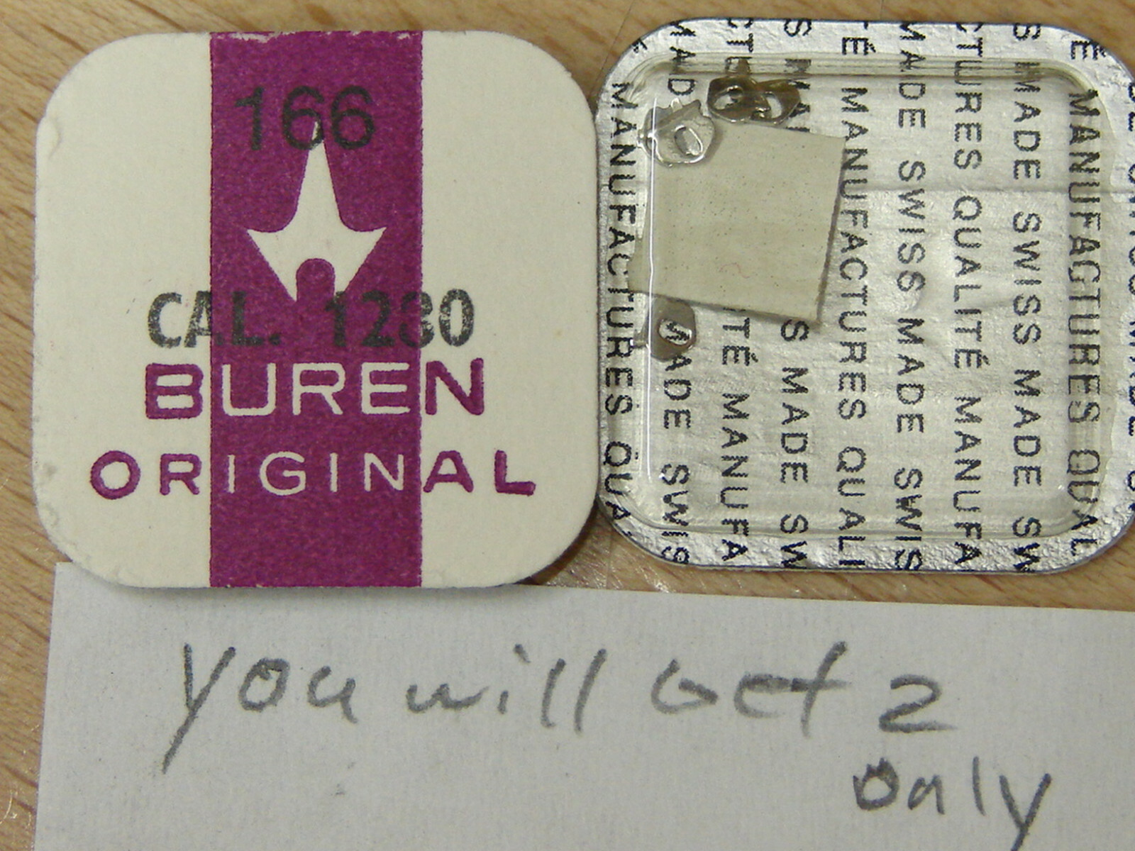 Buren cal 1280 wristwatch parts #166, 243, 250, 771, 721, 1480, 1141, 404, 730++