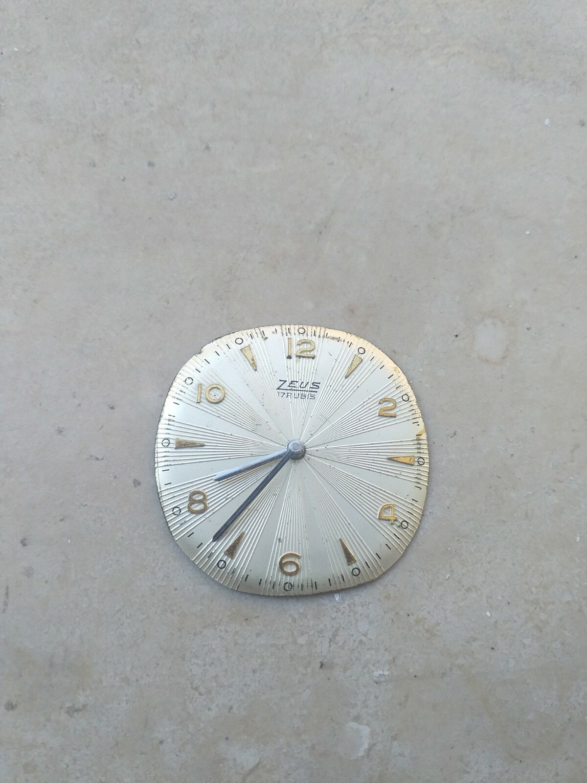 ZEUS QUADRANTE DIAL 17 RUBIS 30 mm Con Lancette Numeri Indici-Arabi dorati Used