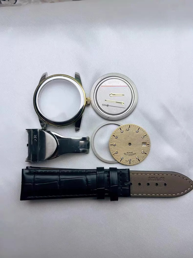 For DIY 36mm Watch Steel Case kit For 2824 2130 movement
