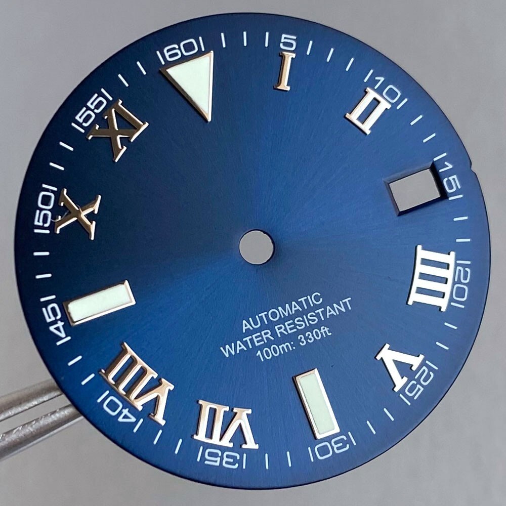 Roman Number For Datejust Sunburst Watch Dial Fit Japan NH35 NH36 NH38 Movement