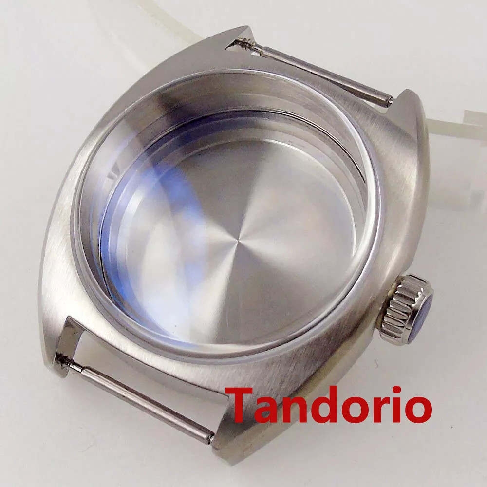 20ATM Tandorio 36mm Sapphire Brushed Steel Men Watch Case For NH34 NH34A Move