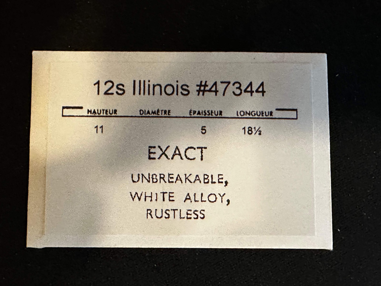 Illinois Mainspring for 12s No. 47344 (EXACT) – Alloy