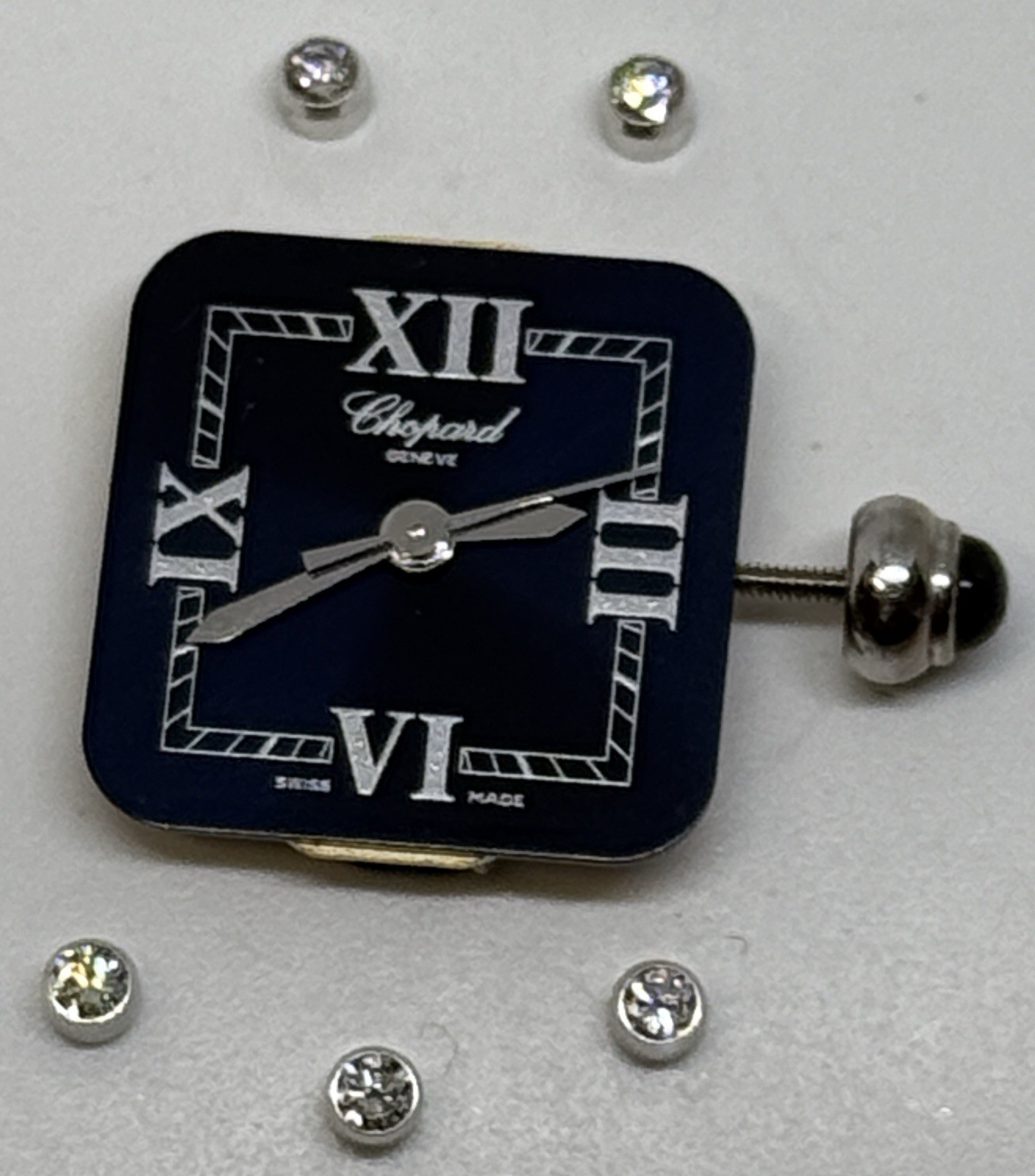 Chopard V8 Movement with 5 Diamonds / Geneve 7 Jewels Swiss / Does Not Run