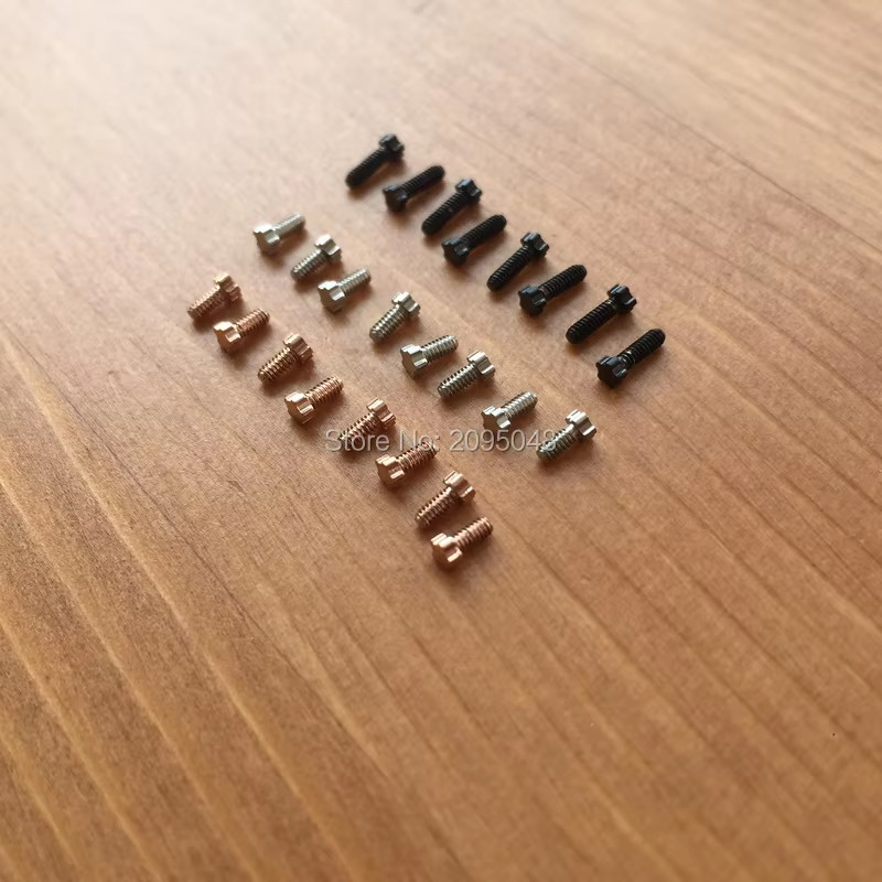 8pcs Silver Black Rose 5 Prongs Screw Fits Richard Mille Watch Bezel RM011 050