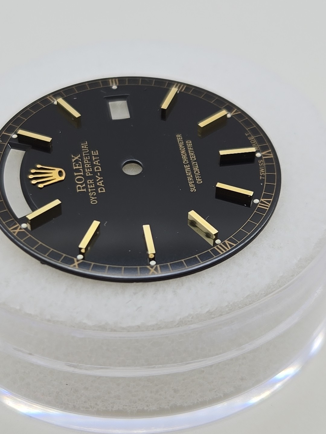 Rolex Dial , President 18038, 18238, Glossy Black Roman Numbers ,Tritium, NOS