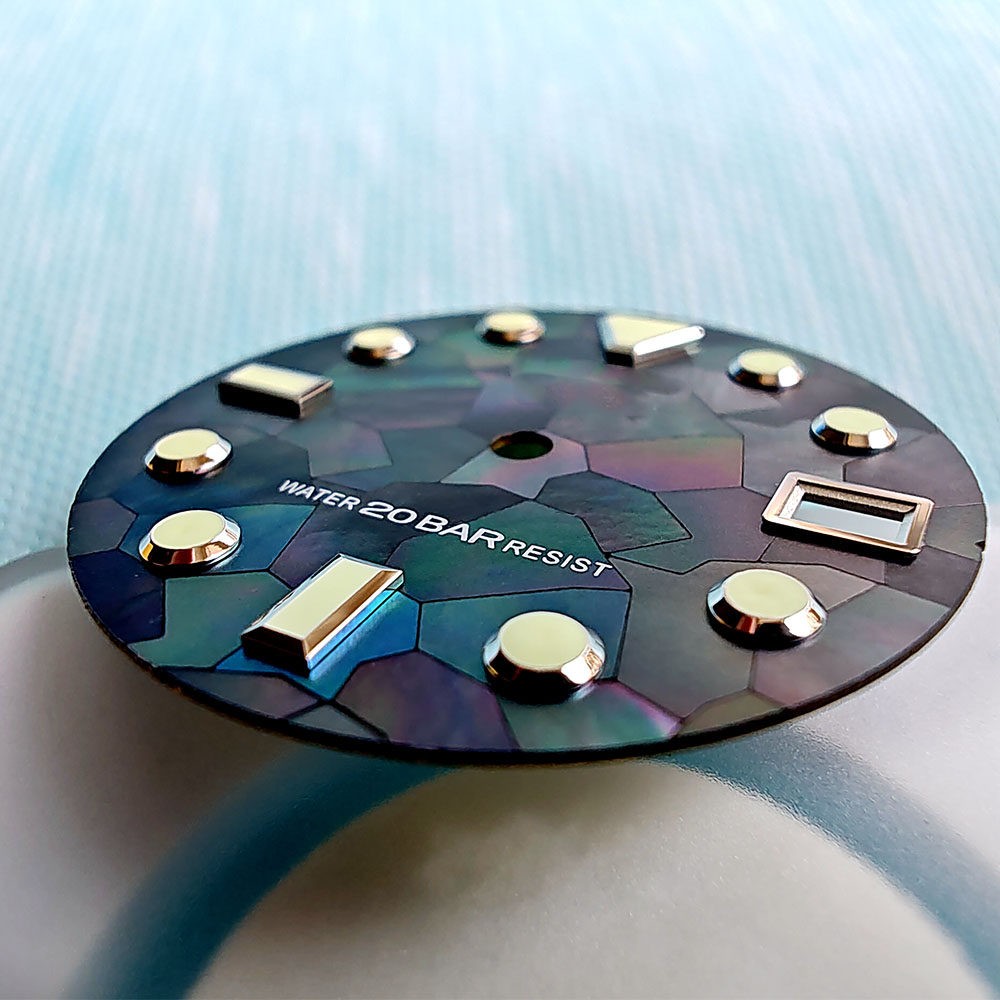 High Quality MOP Natural Black Mother Of Pearl Watch Dial 28.5mm for NH35 36 4R