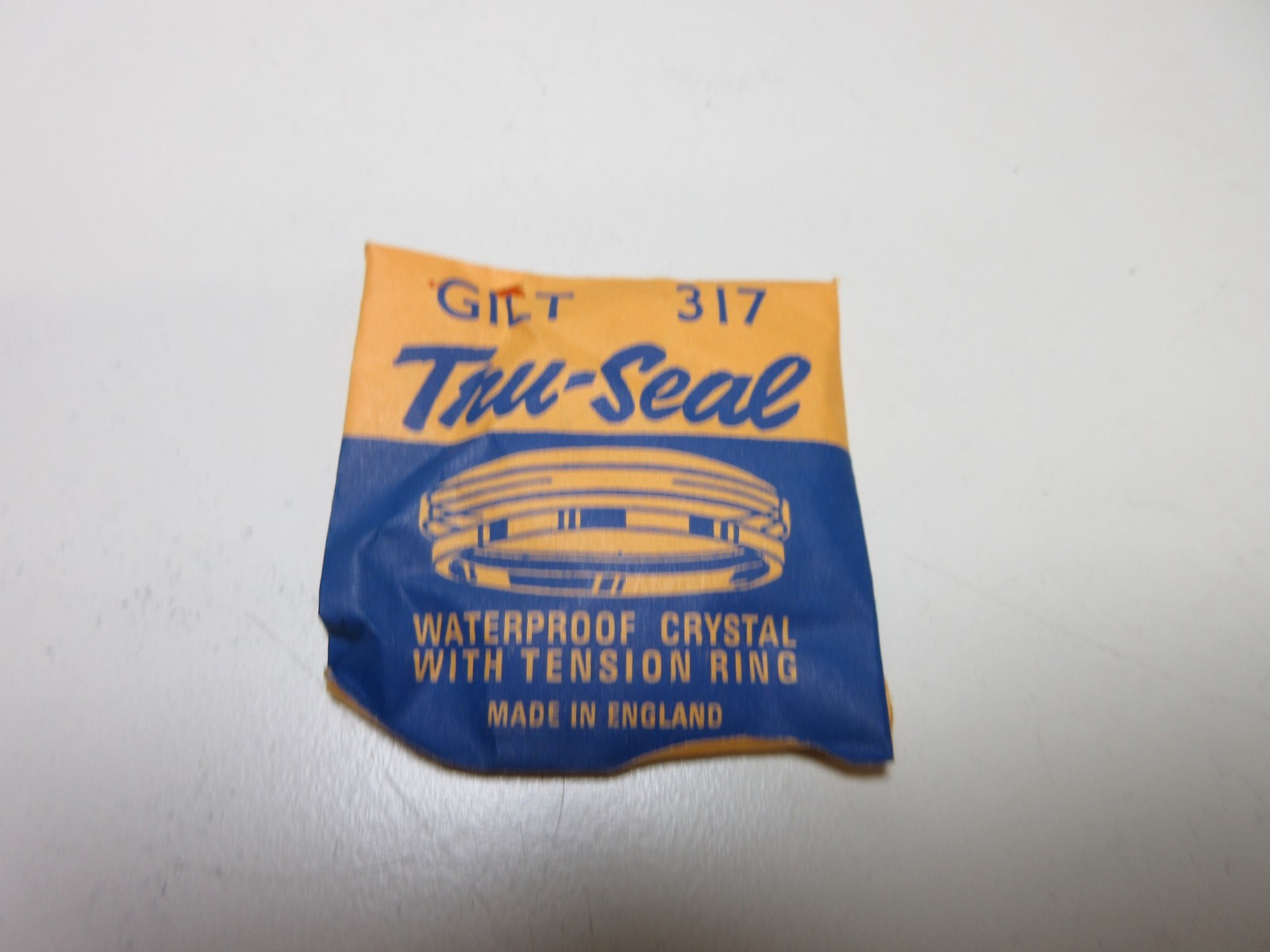 TRU SEAL ROUND WATCH CRYSTAL GILT 317 WATERPROOF WATCHMAKER REPLACEMENT #359
