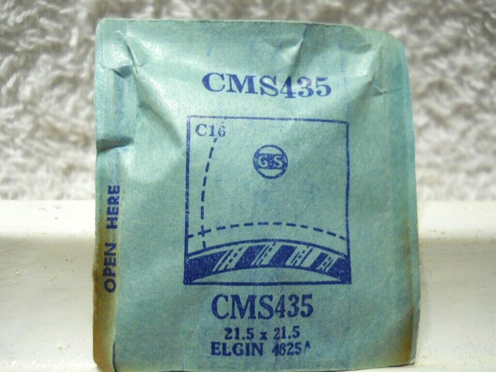 GS CMS435 Watch Crystal For Elgin 4825 – 4825A – 7607 Westwood – 21.5 x 21.5 mm