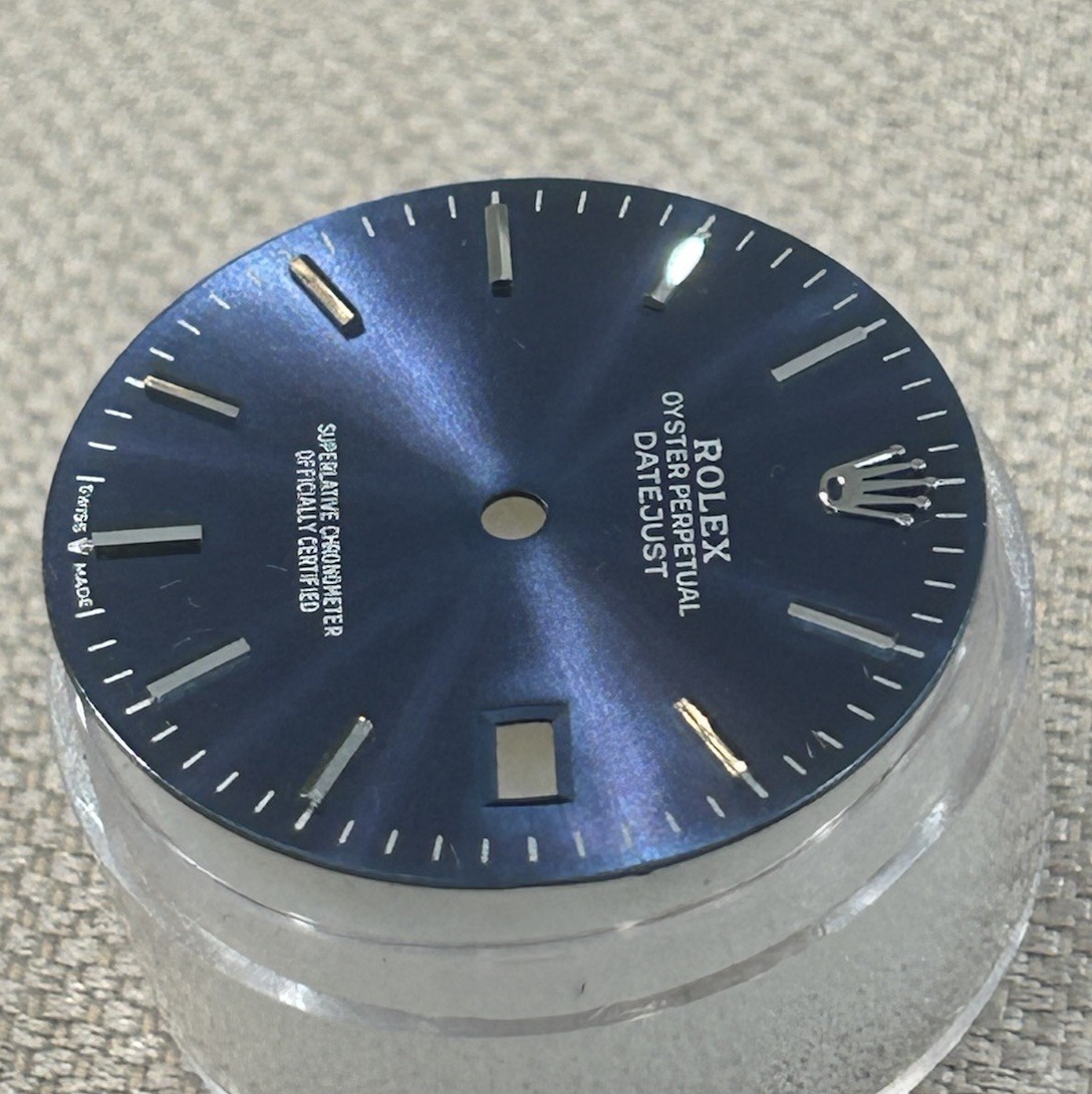 Rolex Mens Datejust Custom Blue Stick Marker Dial For 16014 16030 16234 116234